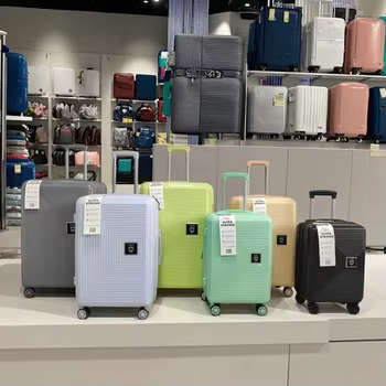 4 pcs PP polypropylene trolley luggage travelling suitcase sets manufacturer custom 
